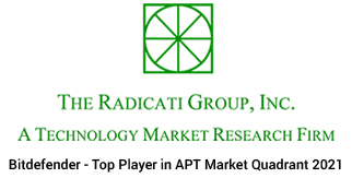 The Radicati Group - « Top Player » dans le rapport Market Quadrant 2021 concernant les menaces persistantes avancées (APT)