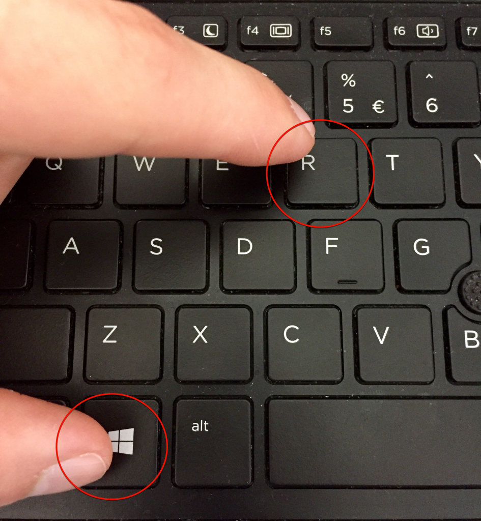 les touches Windows et R du clavier - Réparer Bitdefender