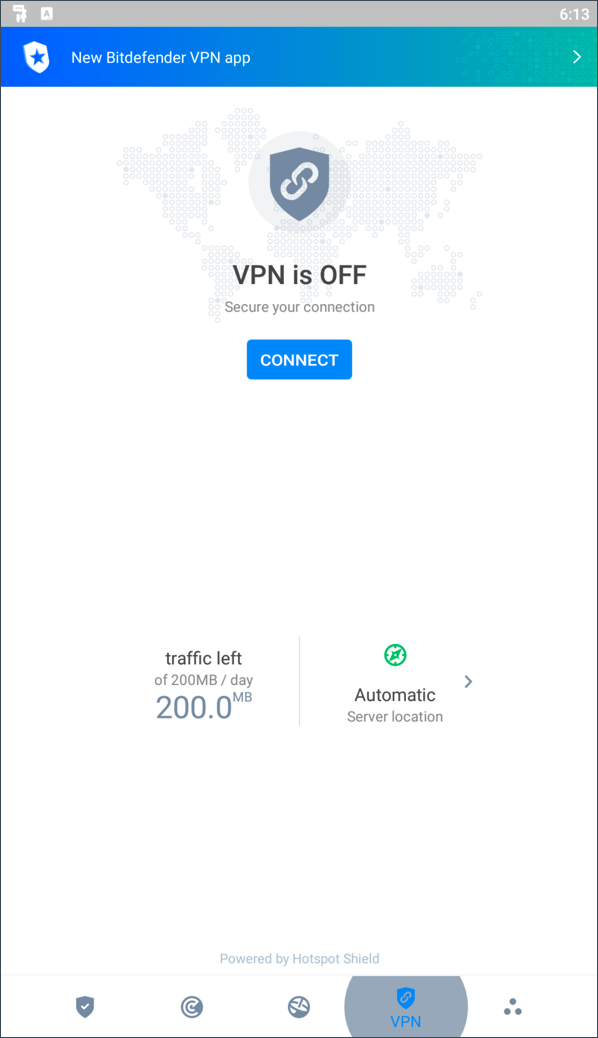 Le module VPN dans Bitdefender Mobile Security